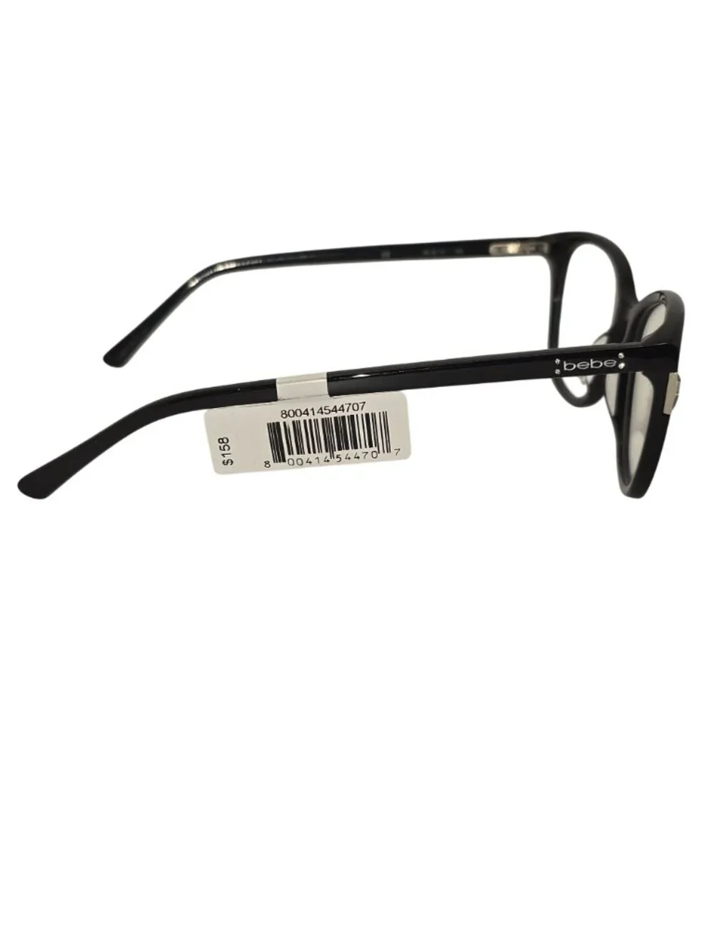 Bebe Womens Black Cat-Eye Eyeglass Frames BB4178 Jet 53-17-135